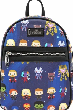 Avengers 4: Endgame - Avengers Chibi Print 11.5” Faux-Leather Mini Backpack