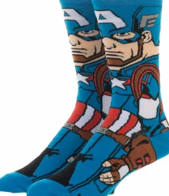 Avengers 4: Endgame - Captain America 360 Character Men’s Sock (One Size)