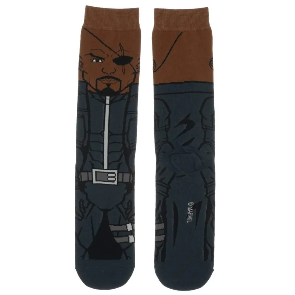 Avengers 4: Endgame - Nick Fury 360 Character Men’s Socks (One Size)