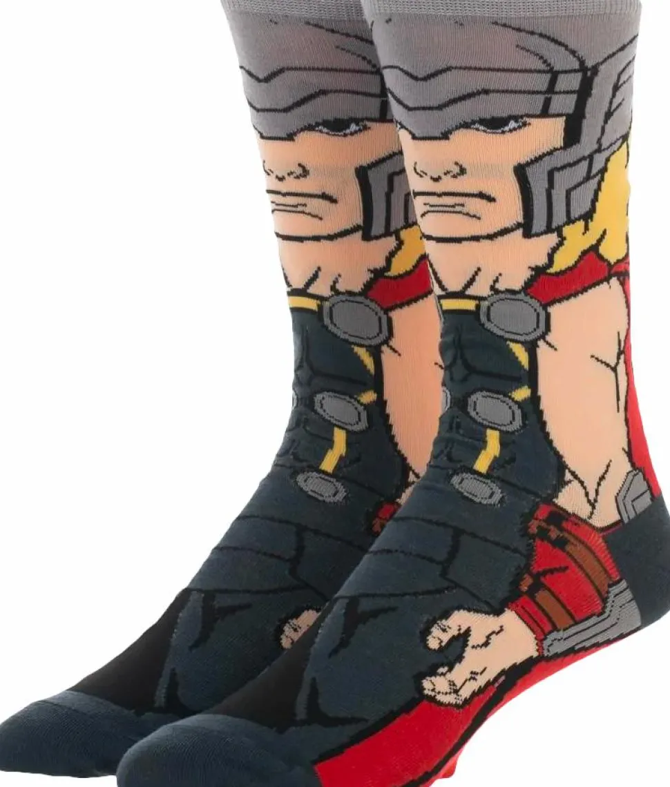 Avengers 4: Endgame - Thor 360 Character Men’s Crew Socks (One Size)