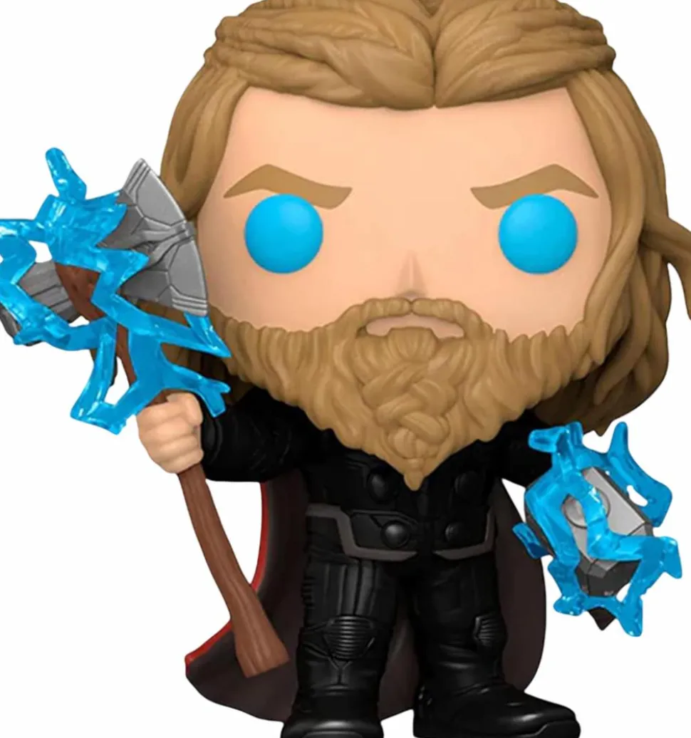 Avengers 4: Endgame - Thor with Thunder Glow in the Dark Pop! Vinyl Figure in Acrylic Pop! Protector (Chase Variant)