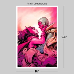 Avengers - Scarlet Witch & Vision Avengers (Vol. 7) #50 Variant Cover Fine Art Print by Carmen Carnero