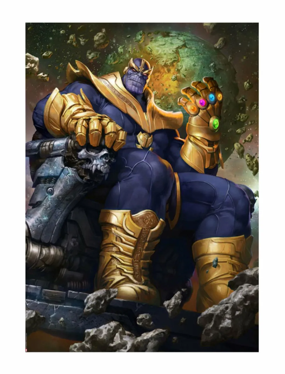 Avengers - Thanos on Throne Variant Premium Art Print by Doo-Chun & Ian MacDonald (RS)