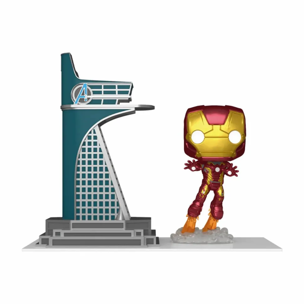 Avengers: Infinity Saga - Avengers Tower & Iron Man Glow-in-the-Dark Pop! Town Vinyl Figure