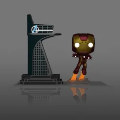 Avengers: Infinity Saga - Avengers Tower & Iron Man Glow-in-the-Dark Pop! Town Vinyl Figure