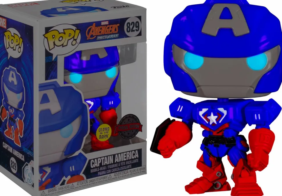Avengers Mech Strike - Captain America Mech Glow in the Dark Pop! Vinyl Figure