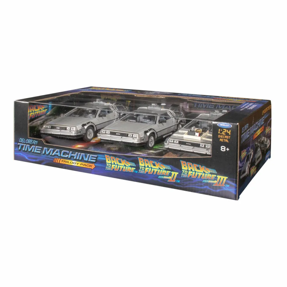 Back to the Future - DeLorean 1/24th Die-Cast Trilogy (Set of 3)