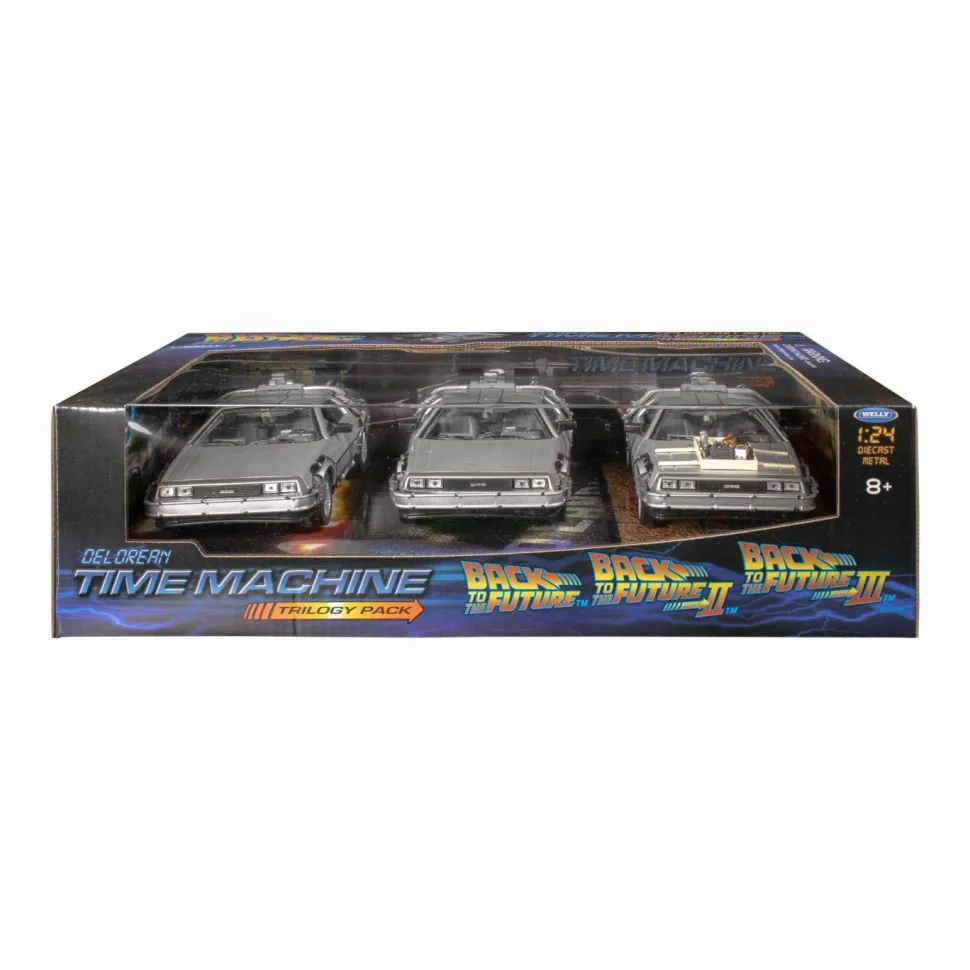 Back to the Future - DeLorean 1/24th Die-Cast Trilogy (Set of 3)