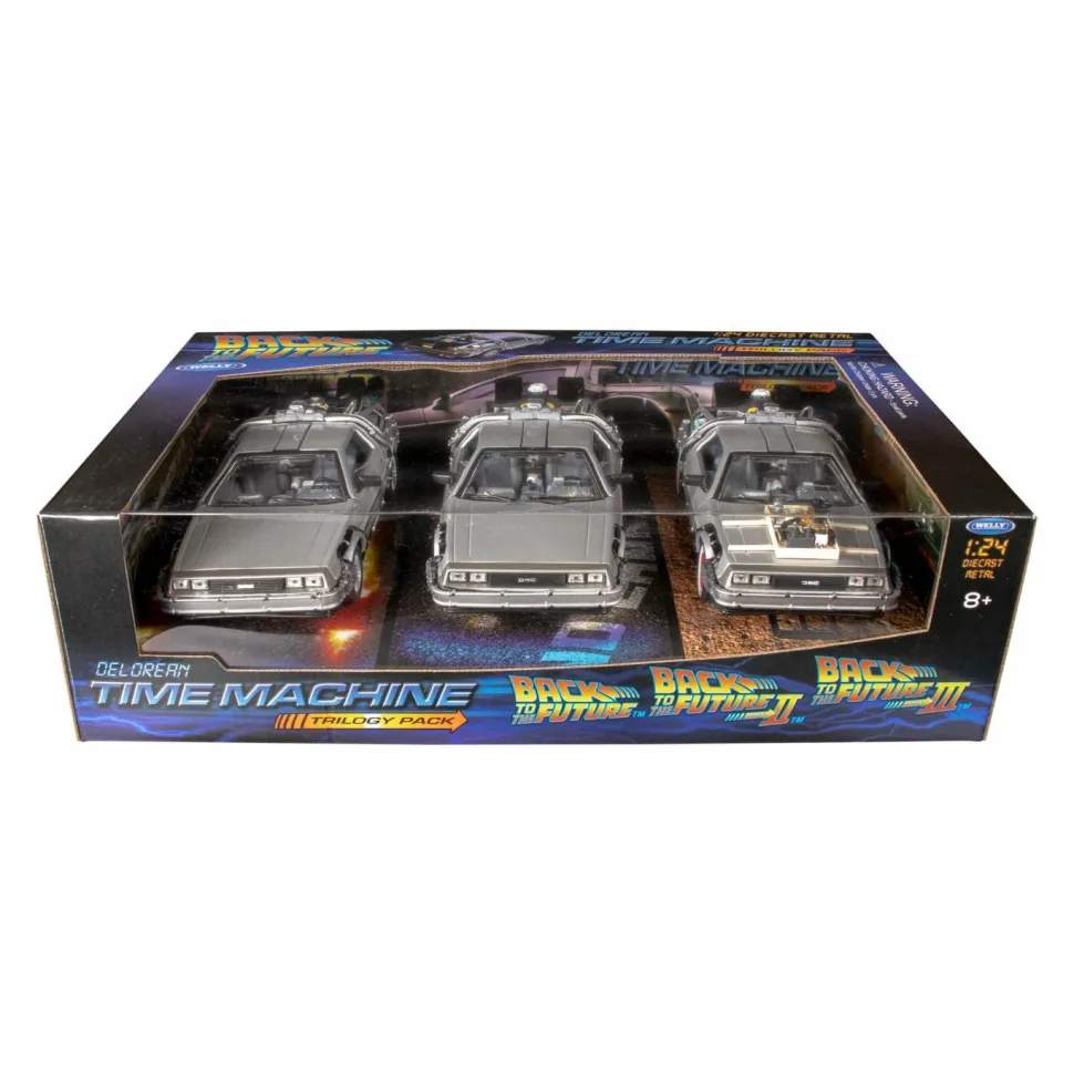Back to the Future - DeLorean 1/24th Die-Cast Trilogy (Set of 3)