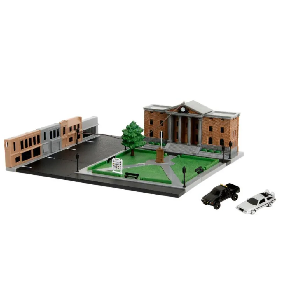 Back to the Future - Hill Valley Courthouse Nano Scene 1.65" Scale Die-Cast Vehicle Diorama Playset
