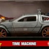 Back to the Future III - DeLorean Time Machine (Train Wheel Version) Hollywood Rides 1/32 Scale Die-Cast Vehicle Replica