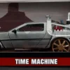 Back to the Future Part III - DeLorean Time Machine (Train Wheel Version) w/Lights Hollywood Rides 1/24th Scale Die-Cast Vehicle Replica