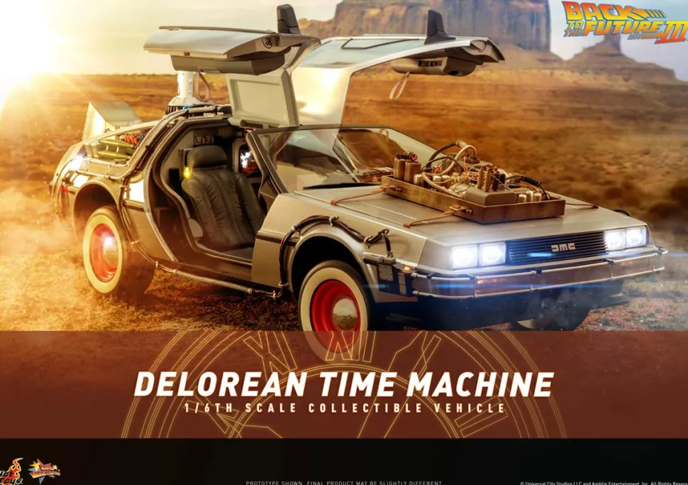 Back to the Future Part III - DeLorean Time Machine 1/6th Scale Hot Toys Action Figure Vehicle Accessory