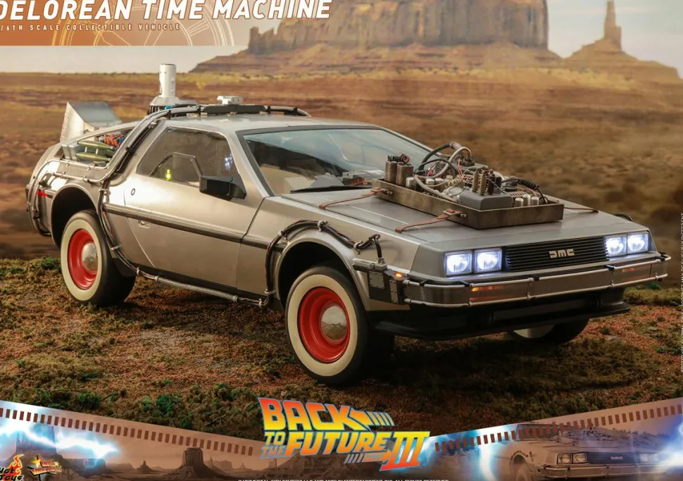 Back to the Future Part III - DeLorean Time Machine 1/6th Scale Hot Toys Action Figure Vehicle Accessory
