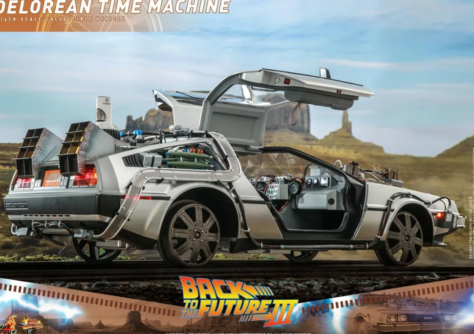 Back to the Future Part III - DeLorean Time Machine 1/6th Scale Hot Toys Action Figure Vehicle Accessory