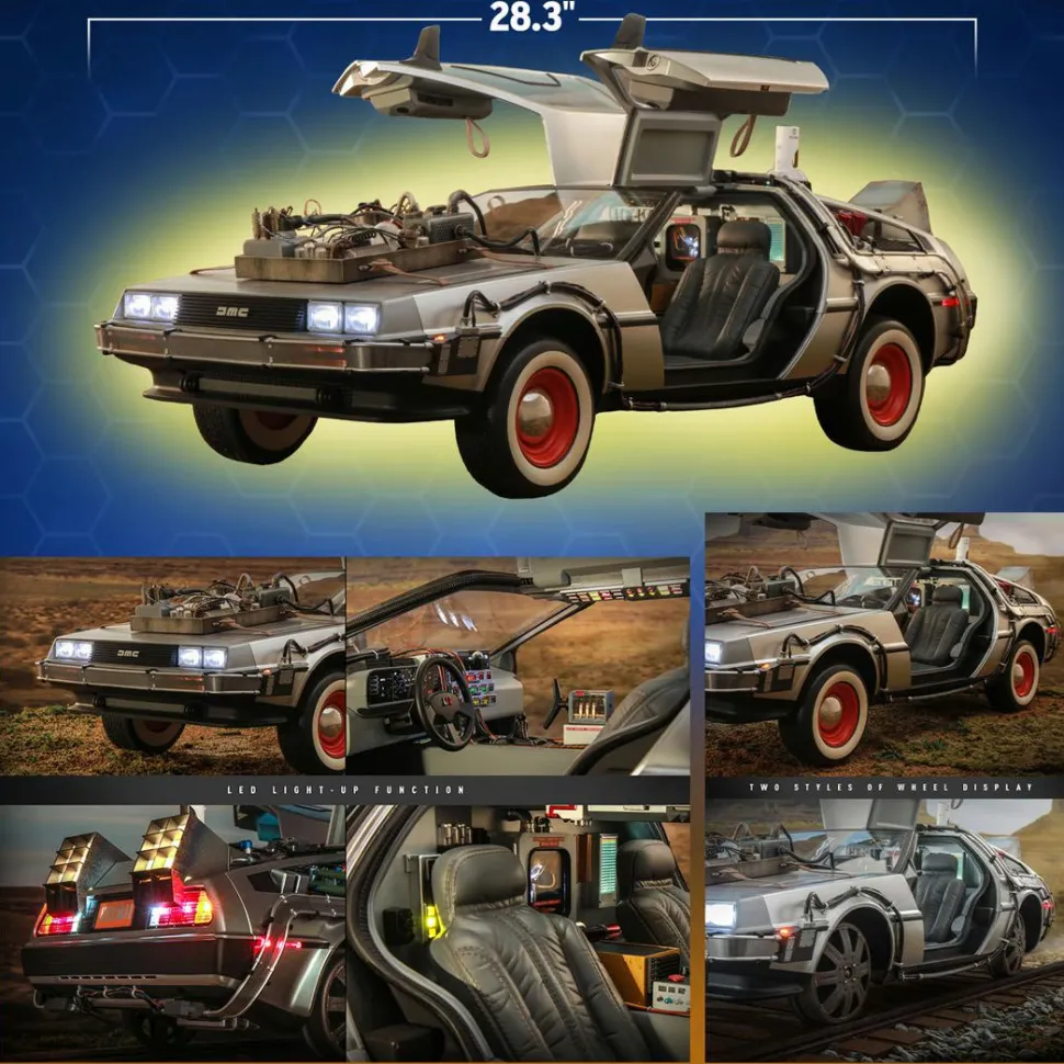 Back to the Future Part III - DeLorean Time Machine 1/6th Scale Hot Toys Action Figure Vehicle Accessory
