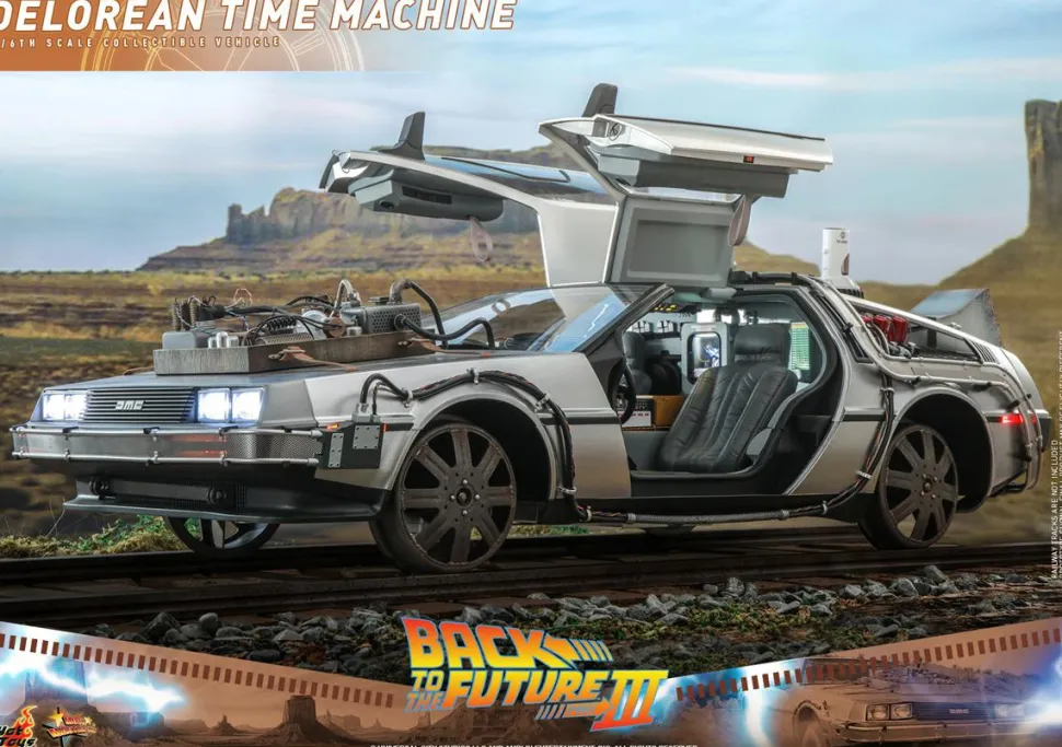Back to the Future Part III - DeLorean Time Machine 1/6th Scale Hot Toys Action Figure Vehicle Accessory