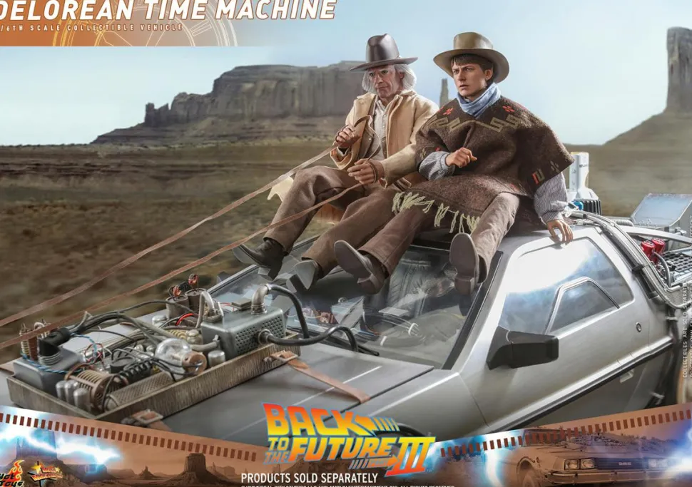 Back to the Future Part III - DeLorean Time Machine 1/6th Scale Hot Toys Action Figure Vehicle Accessory