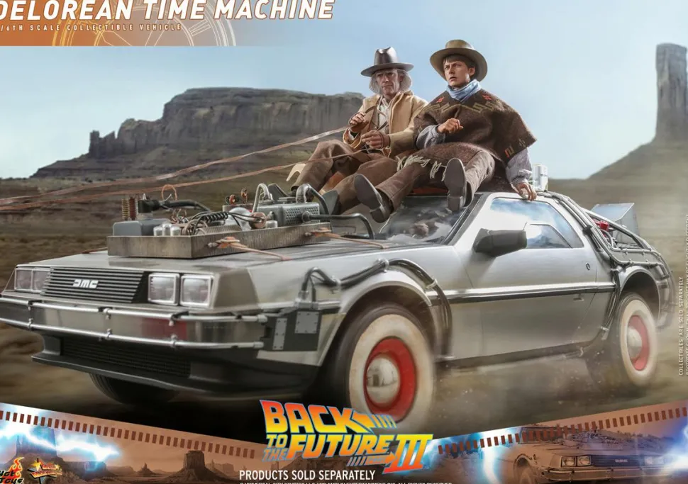 Back to the Future Part III - DeLorean Time Machine 1/6th Scale Hot Toys Action Figure Vehicle Accessory