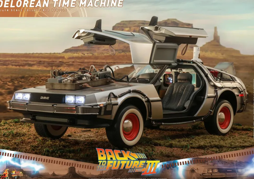 Back to the Future Part III - DeLorean Time Machine 1/6th Scale Hot Toys Action Figure Vehicle Accessory