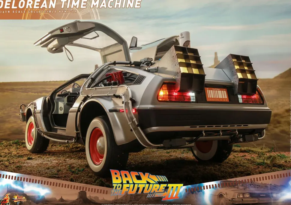 Back to the Future Part III - DeLorean Time Machine 1/6th Scale Hot Toys Action Figure Vehicle Accessory