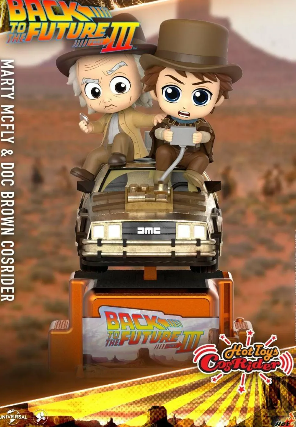 Back to the Future Part III - Marty McFly & Doc Brown CosRider Hot Toys Figure