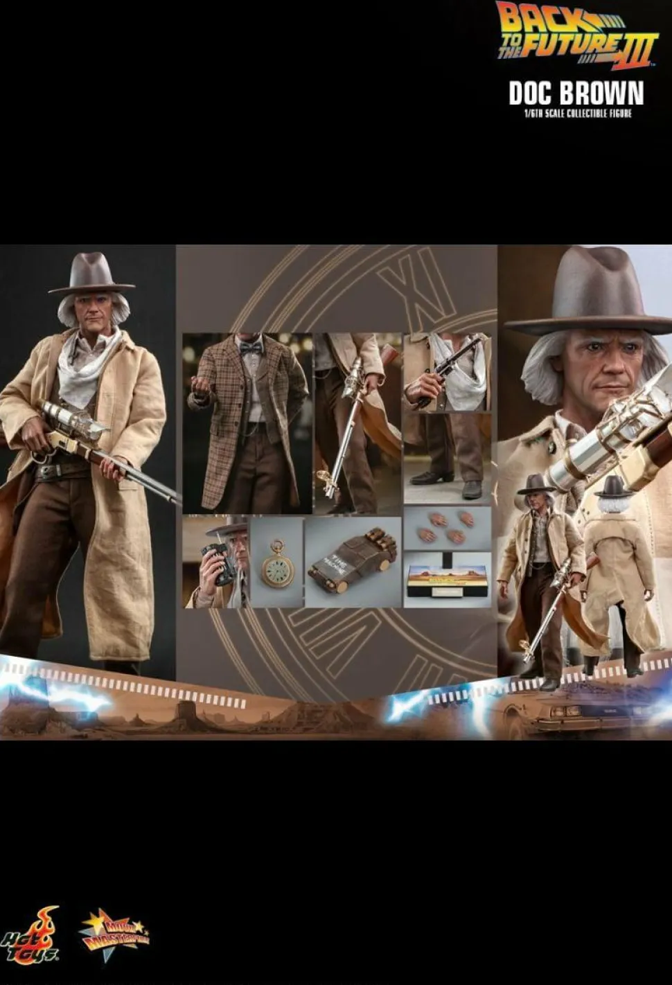 Back to the Future Part III - Doc Brown 1/6th Scale Hot Toys Action Figure