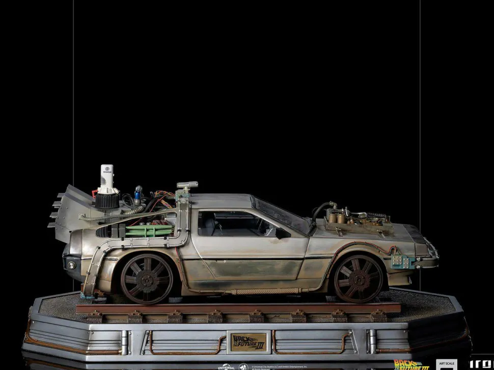 Back to the Future Part III - Delorean Time Machine 1/10th Scale Statue