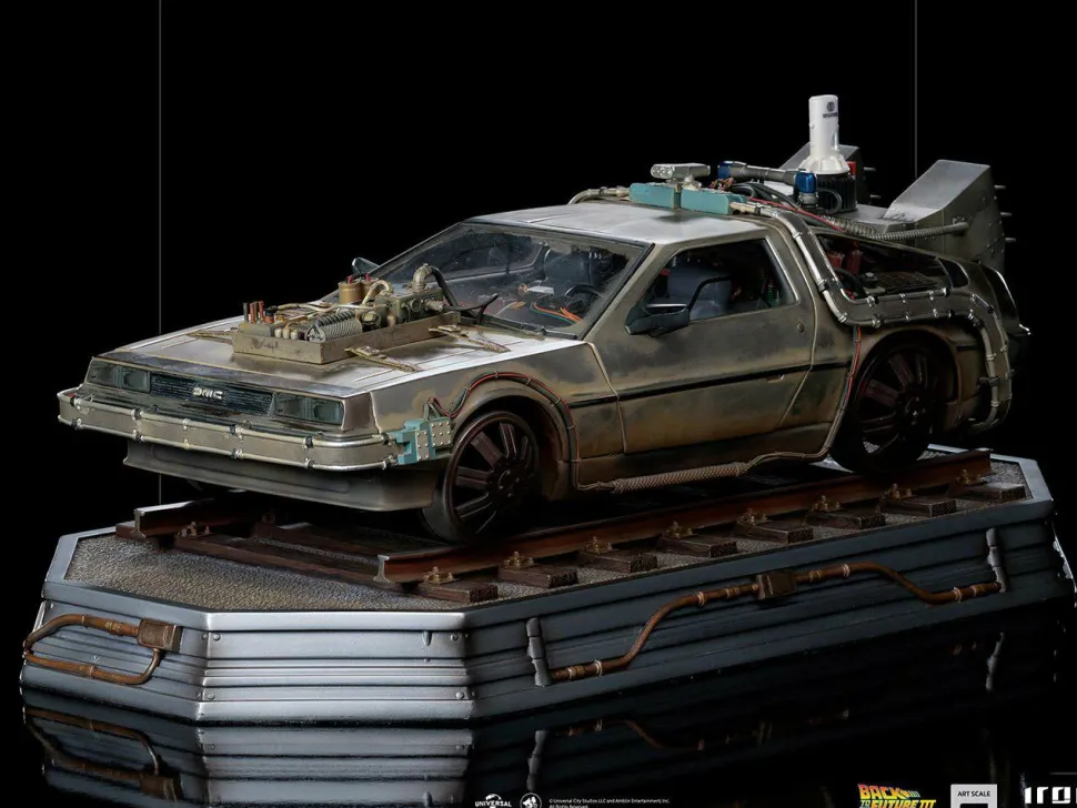 Back to the Future Part III - Delorean Time Machine 1/10th Scale Statue
