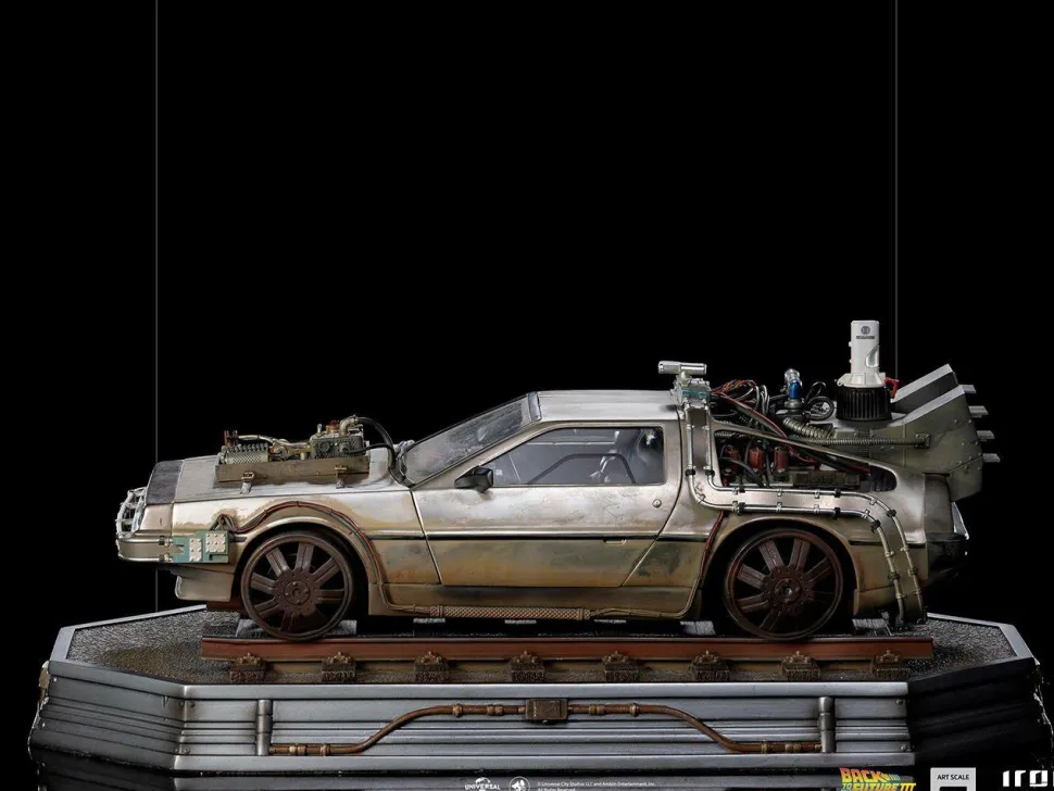 Back to the Future Part III - Delorean Time Machine 1/10th Scale Statue