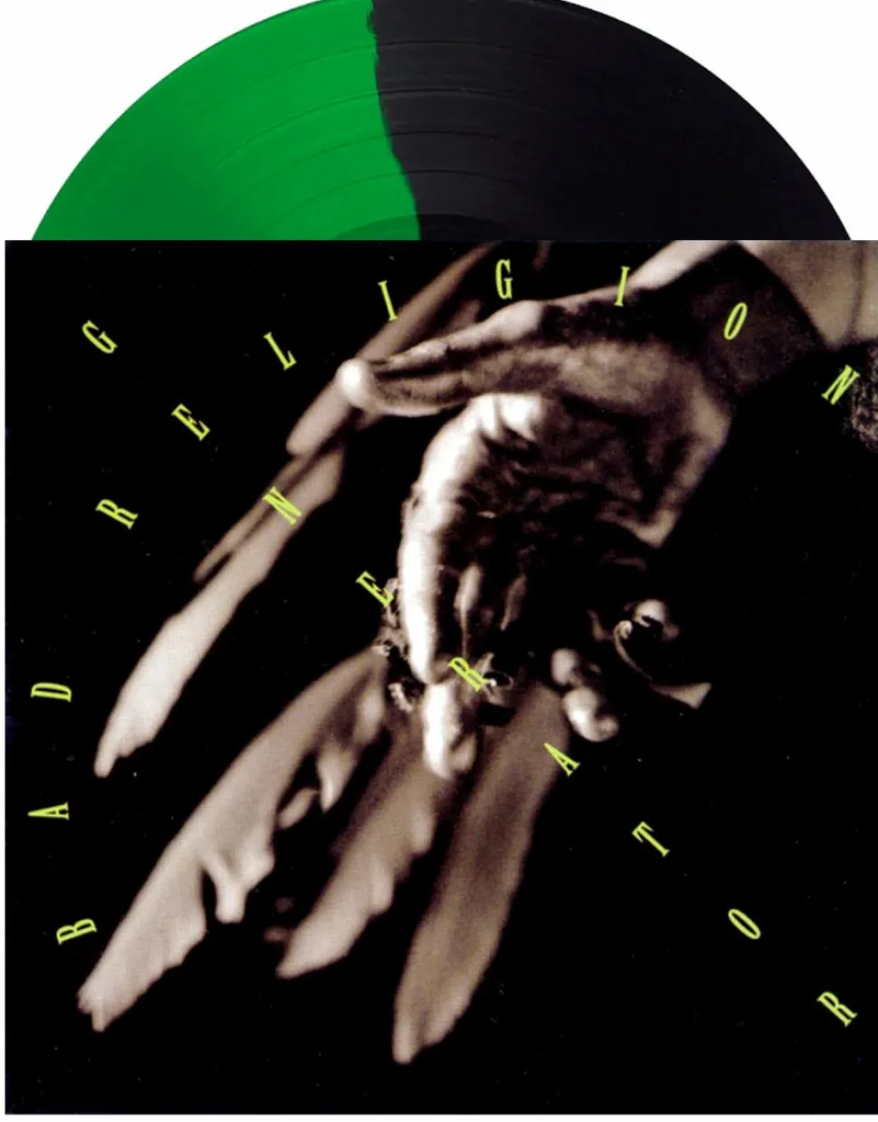 Bad Religion - Generator 30th Anniversary LP Vinyl Record (Half Green / Half Black Coloured Vinyl)