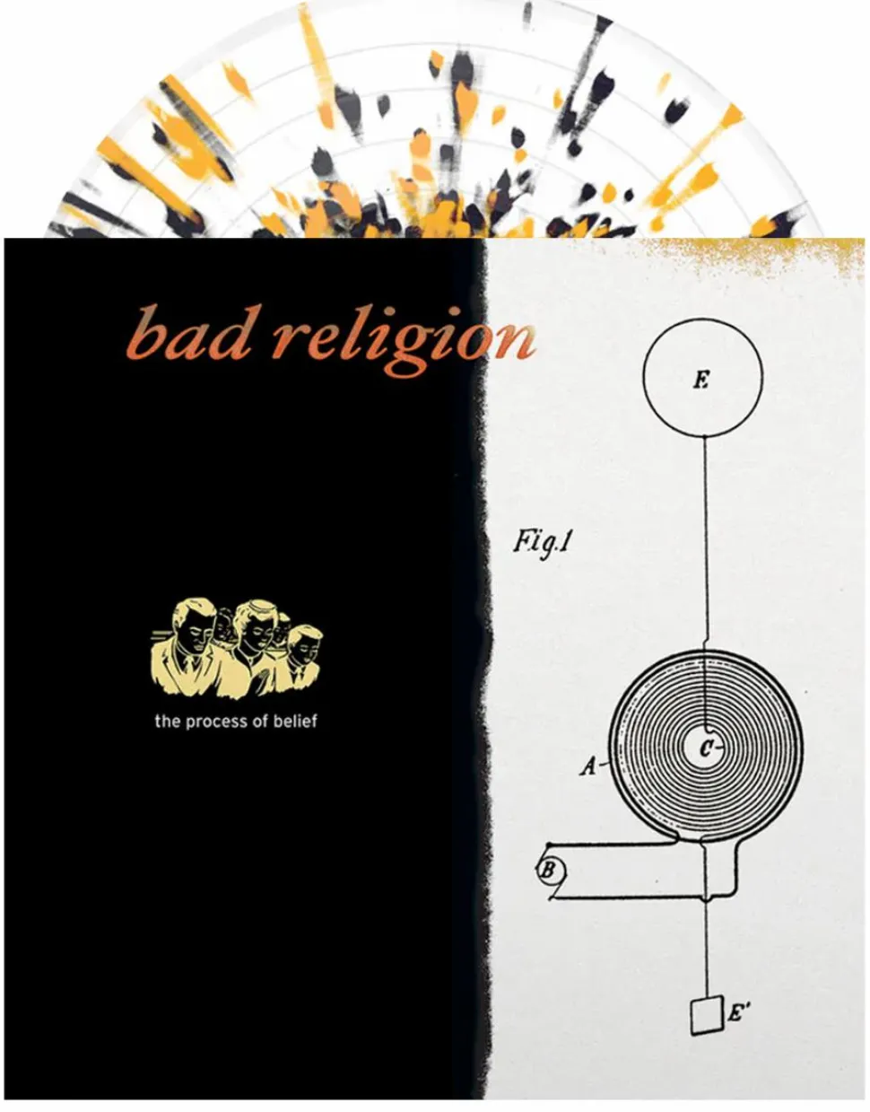 Bad Religion - The Process Of Belief 20th Anniversary Edition LP Vinyl Record (White With Orange & Black Splatter Coloured Vinyl)