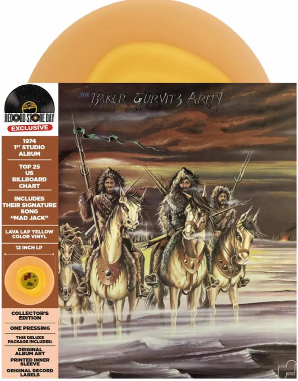 Baker Gurvitz Army - The Baker Gurvitz Army LP Vinyl Record (2023 Record Store Day Exclusive Lava Lamp Coloured Vinyl)