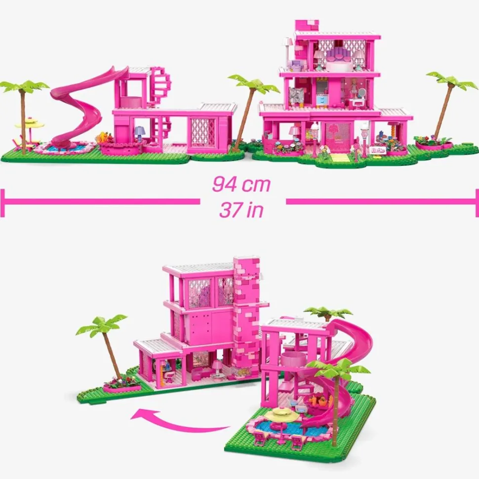 Barbie (2023) - Barbie's Dreamhouse Mega Construx Construction Set (1795 Pieces)