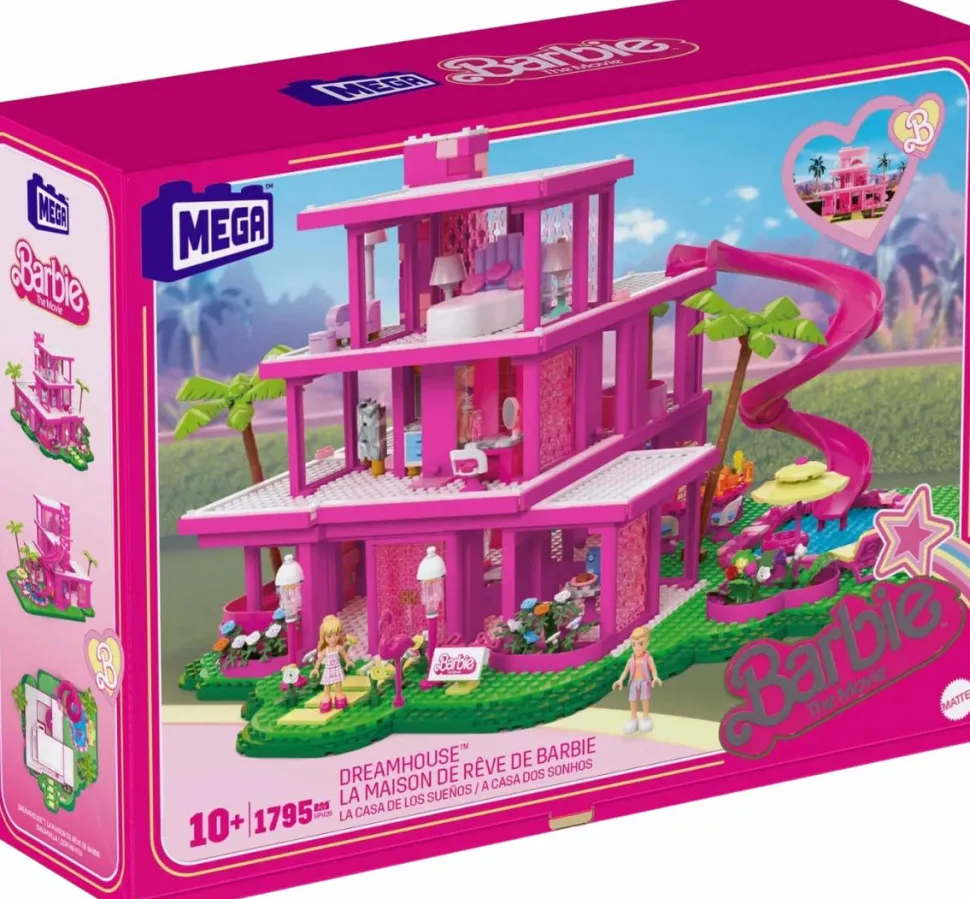 Barbie (2023) - Barbie's Dreamhouse Mega Construx Construction Set (1795 Pieces)