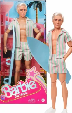 Barbie (2023) - Perfect Day Ken Wearing Pastel Striped Beach Matching Set Doll