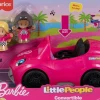 Barbie - Barbie Convertible Fisher-Price Little People Vehicle Playset