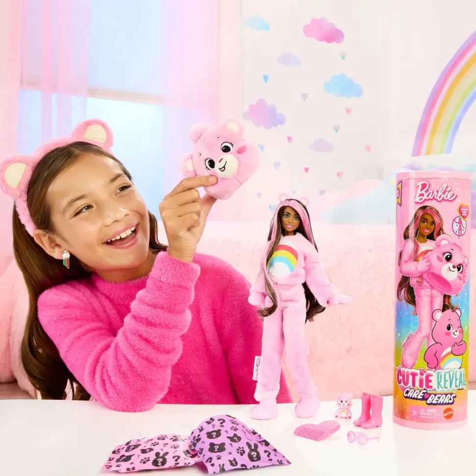 Barbie - Cutie Reveal Care Bears Cheer Bear Doll (Series 1)