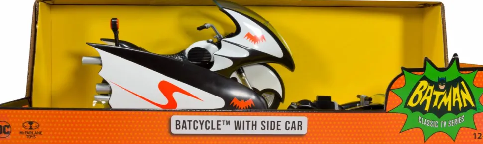Batman (1966) - Batcycle with Sidecar DC Retro 6” Scale Action Figure Vehicle