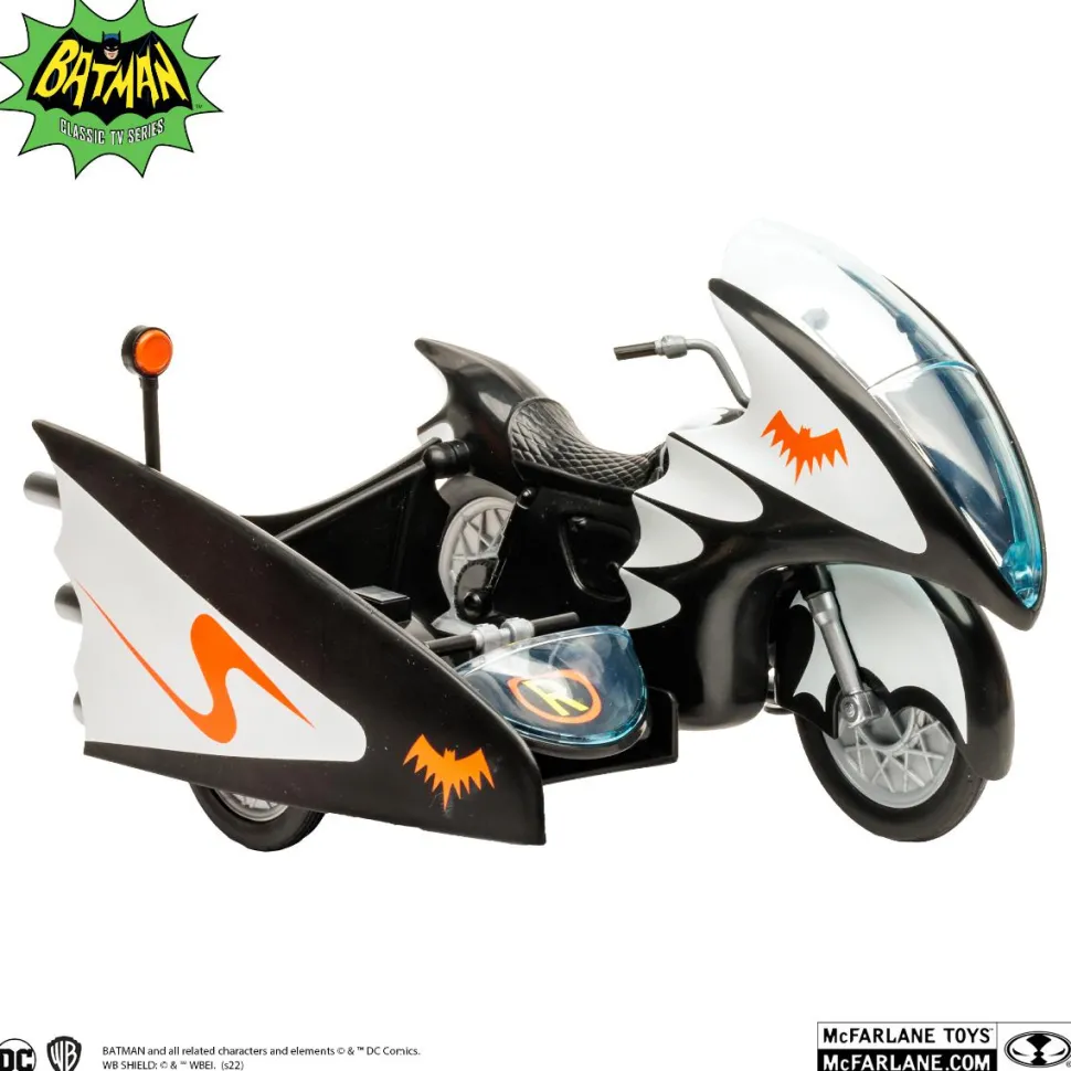 Batman (1966) - Batcycle with Sidecar DC Retro 6” Scale Action Figure Vehicle