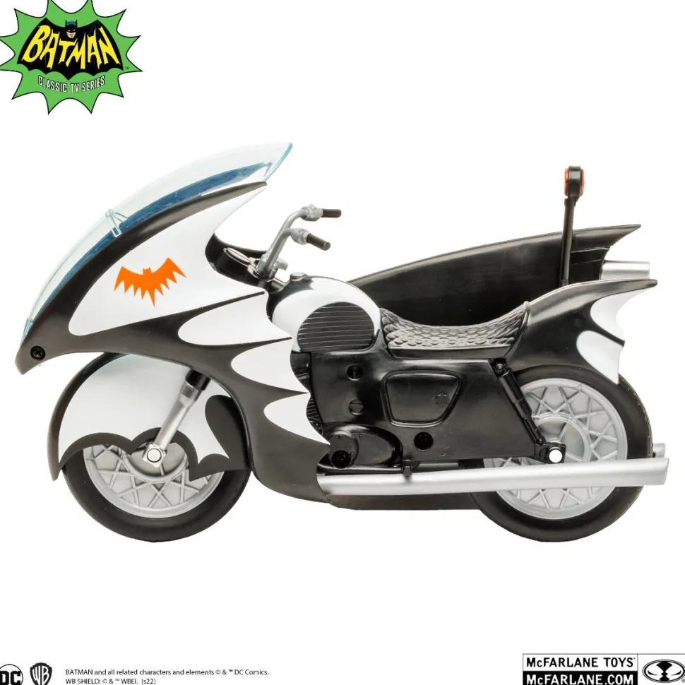 Batman (1966) - Batcycle with Sidecar DC Retro 6” Scale Action Figure Vehicle