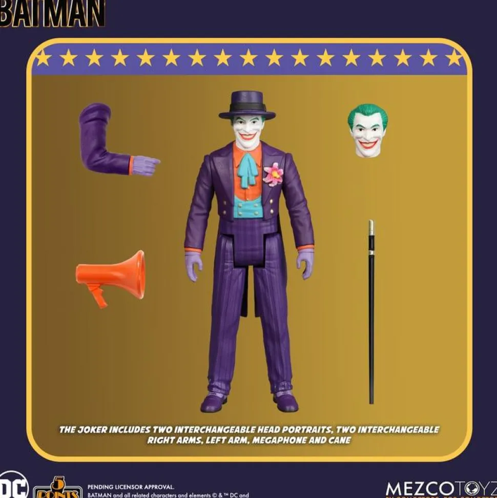Batman (1989) - Batman, Joker & Goon 5 Points 3.75" Scale Action Figure Bundle (Set of 3)