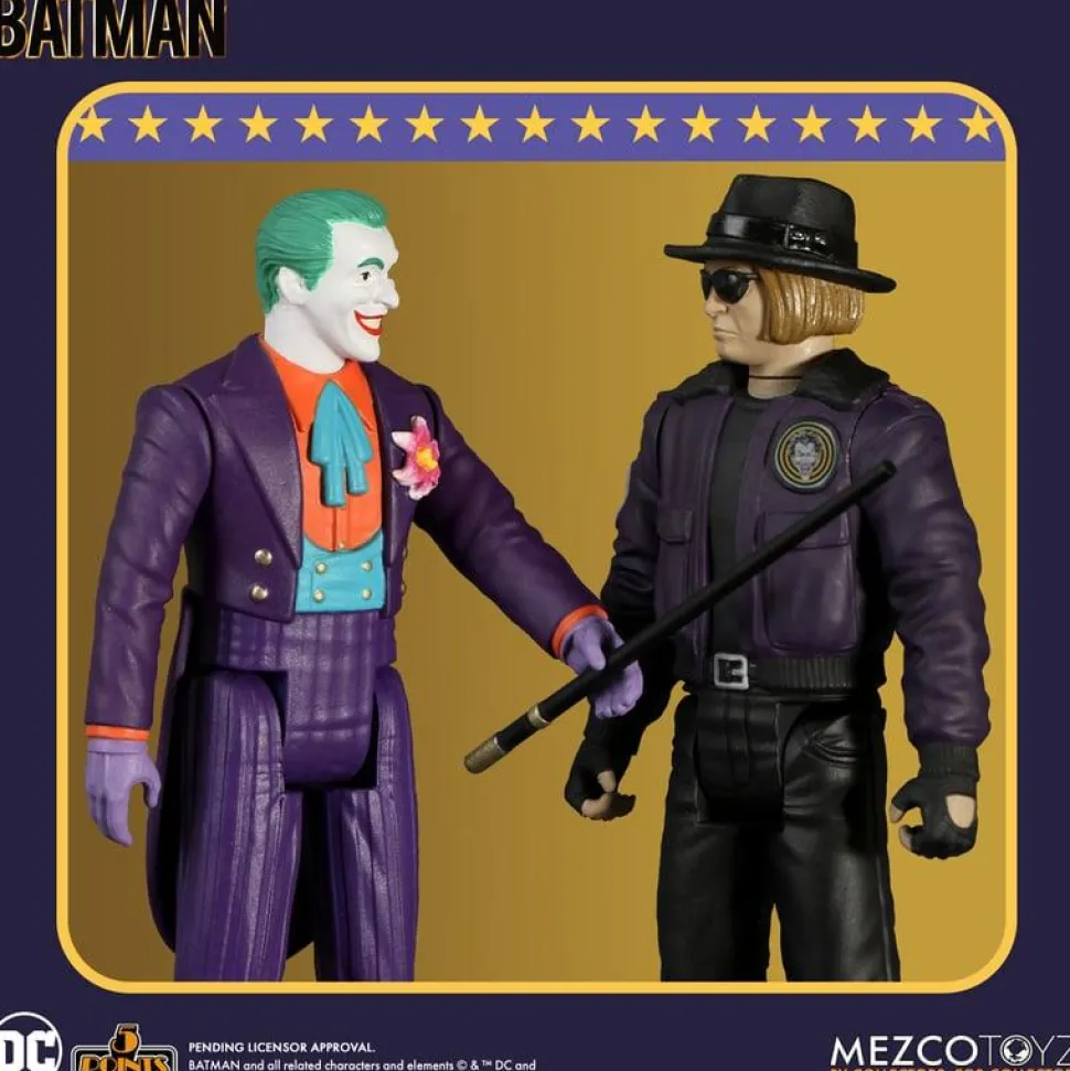 Batman (1989) - Batman, Joker & Goon 5 Points 3.75" Scale Action Figure Bundle (Set of 3)