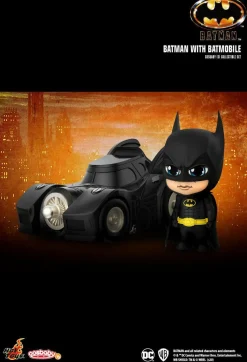 Batman (1989) - Batman with Batmobile Cosbaby (S) Hot Toys Figure Collectible Set