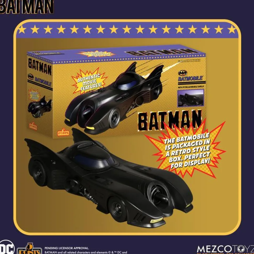 Batman (1989) - Batmobile 5 Points 3.75" Scale Action Figure Vehicle