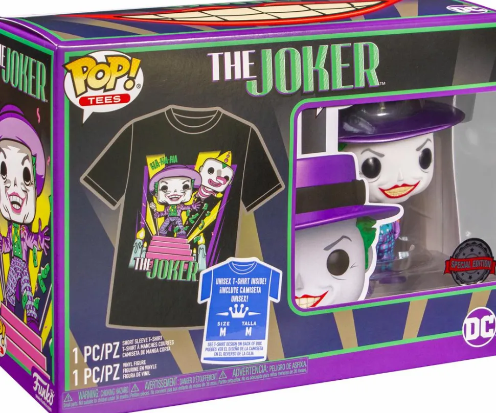 Batman (1989) - The Joker with Megaphone Metallic Pop! Vinyl Figure & T-Shirt Box Set