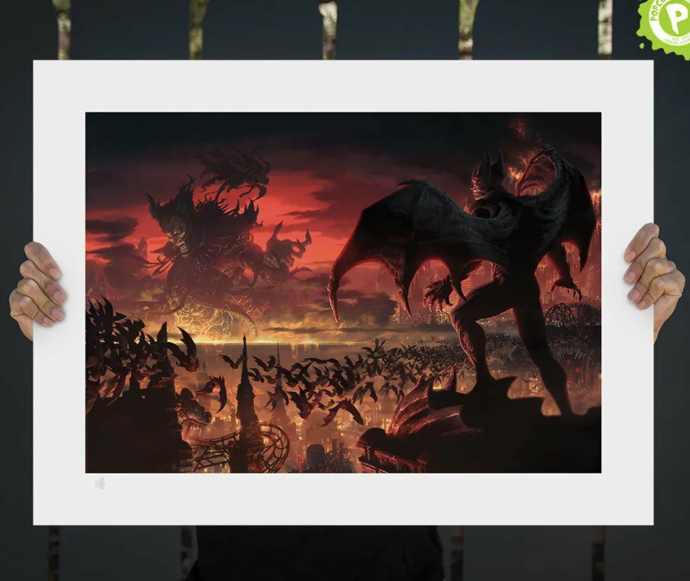 Batman - Batman Gotham City Nightmare Premium Art Print by Fabian Schlaga