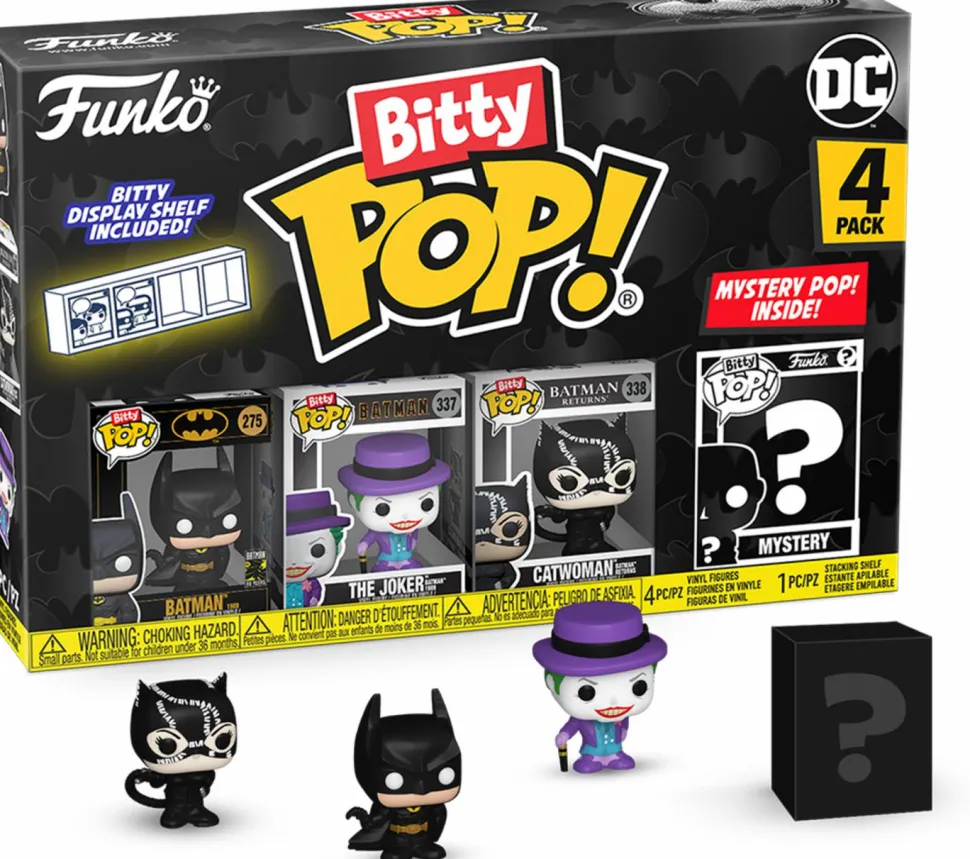 Batman - Batman, The Joker, Catwoman & Mystery Series 01 Bitty Pop! Vinyl Figure 4-Pack