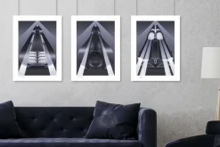 Batman - Batmobile (Set of 3) 24” x 18” Fine Art Prints by Fabled Creative
