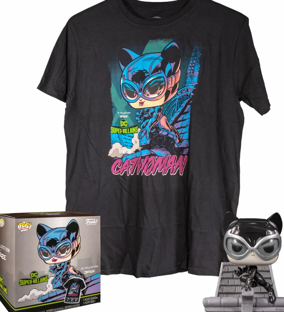 Batman - Catwoman Black & White Jim Lee Collection Deluxe Pop! Vinyl Figure & T-Shirt Box